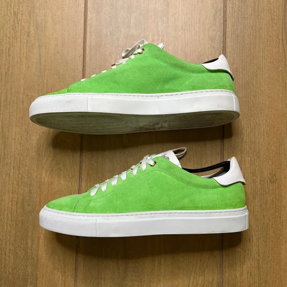Good Man Brand Green Suede Low Top‎ Sneakers Made In Italy Men’s Size 9 Luxury